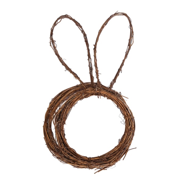 Påskhare Hängande Led Färgade Lampor Rotting Circle Påskharekrans Gör det själv Dekorativ Dörrhängning