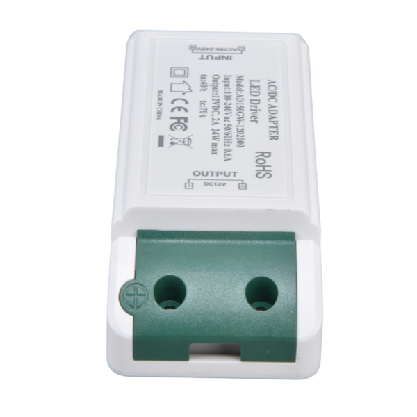 LED-driver 12V DC 24W 2A LED-strømtransformator til LED-stripelys og skabslys AC100‑240V