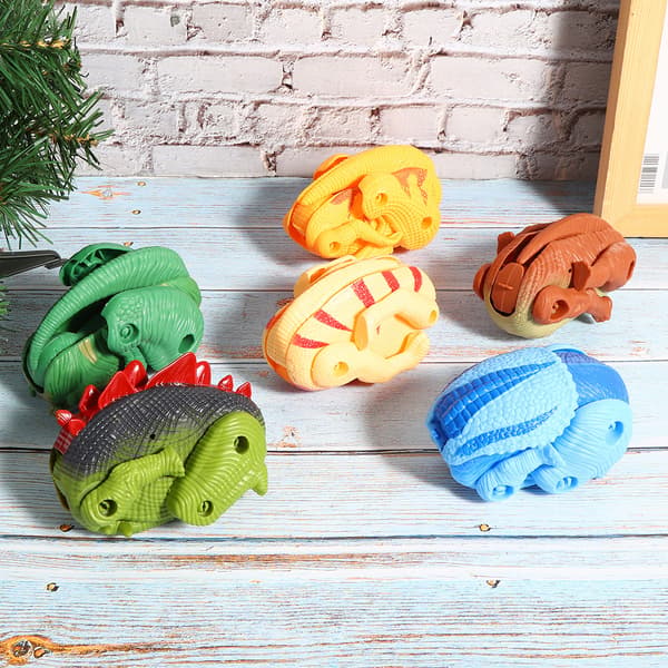 6 stk dinosaur egg svært simulering deformasjon dinosaur modell barn leketøy deformasjon dinosaur egg