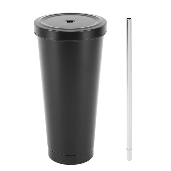 Rostfritt stål isolerad kafferesemugg 25oz 750ml mugg med sugrör lock för bil camping