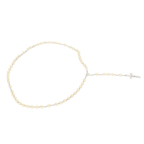 Kors rosenkrans halskjede Cool fasjonable akryl perler katolsk halskjede for menn kvinner