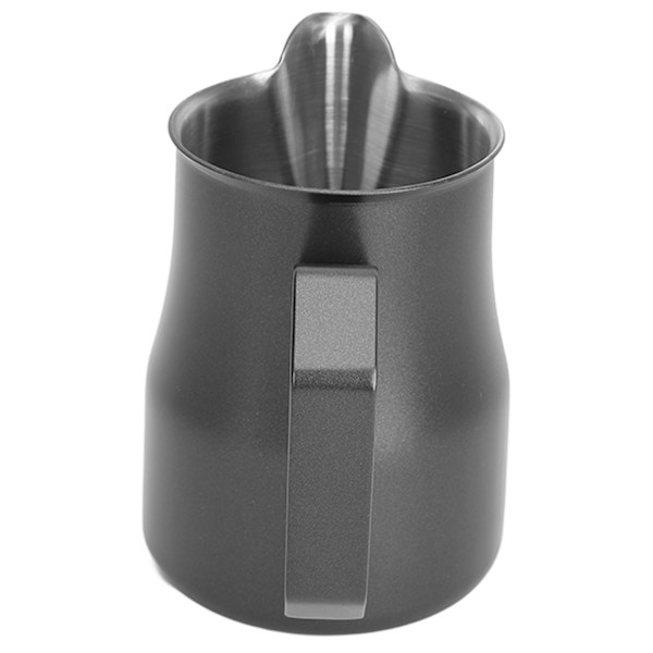 Melkeskummerkanne i rustfritt stål 304, 350 ml, svart