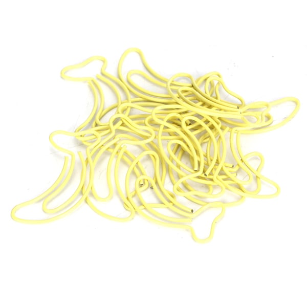 12 st Gul klämma Bananformad multifunktionsförtjockad pappersklämma 3x2cm Studenter Stationär