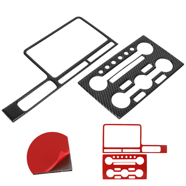 2 stk. Carbonfiber Central Control Navigation Trim til Nissan GTR R35 08‑16