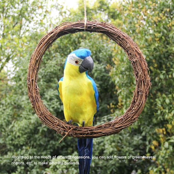 DIY Hjemmehave Dekoration 30cm/11.8in Rattan Krans Bryllupsfest Vinstok Hængende Krans