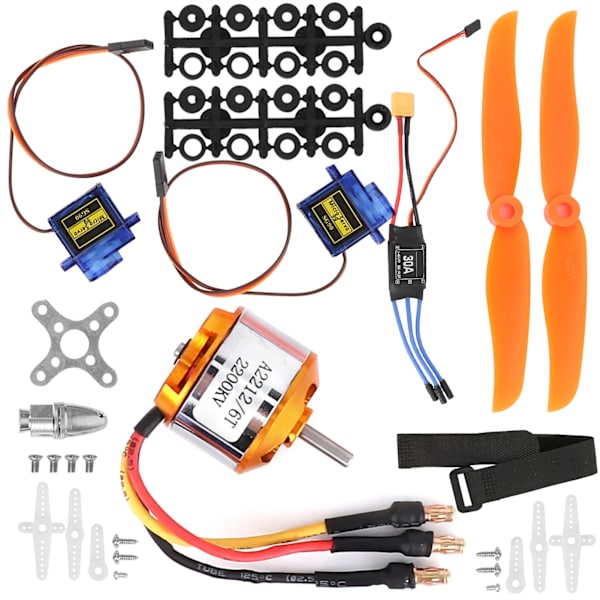 RC-kauko-ohjattava lentokone 2212 KV2200 moottori 6035 potkuri Servo 30A ESC XT60 -sarja