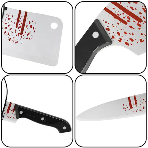 Halloween Skräck Pannband Skrämmande Bloody Axe Prop Hårband Bär för huvud Halloween Cosplay Zombie rekvisita