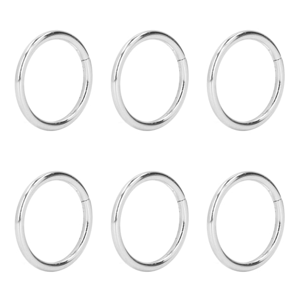 50 stk metallringer - robuste, holdbare, rustfrie, utsøkte, brede bruksområder - metall O-ringer for klær, vesker, ryggsekker - sølv