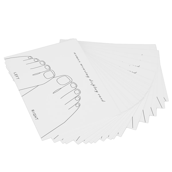 20 st Nail Color Card Display Practice Manicure Tool Foot Model Manicure Display Card för Manicurist