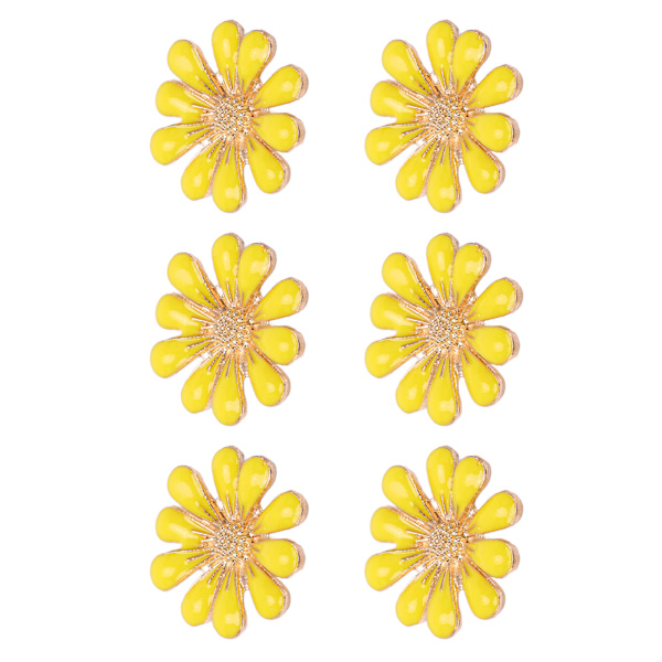 30 st Rhinestone Appliques Solros Fjäril DIY Hårdekoration Legering Tillbehör 1,8 cm/0,7 tum Gul Daisy