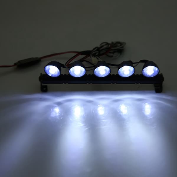 5 LED Lys Bar Frontlykt Lampe Tilbehørsdel for AXAIL Scx10 Traxxas RC Bil