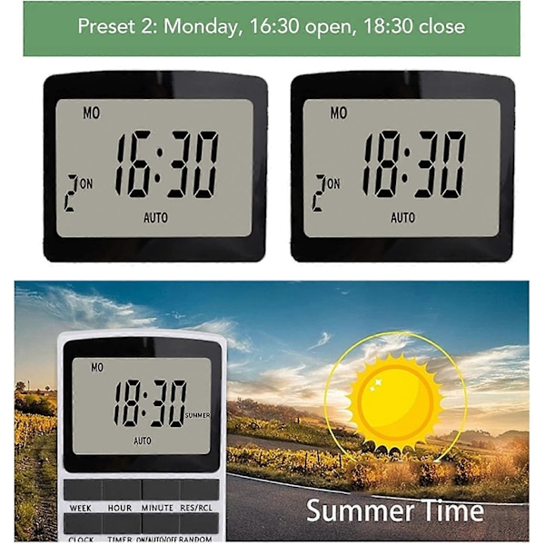 Digital Smart Energi Besparende Timer Stik Flammehæmmende Høj Effekt Timing Strømstik Smart Timer Switch med (220-240V EU Stik)