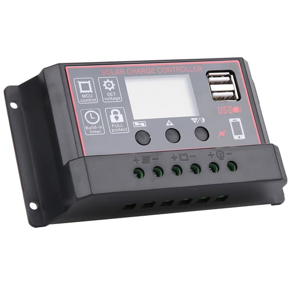 Solcellelader Fotovoltaisk Instrumentkontroller USB5V Digital Skjerm Solenergi Regulator