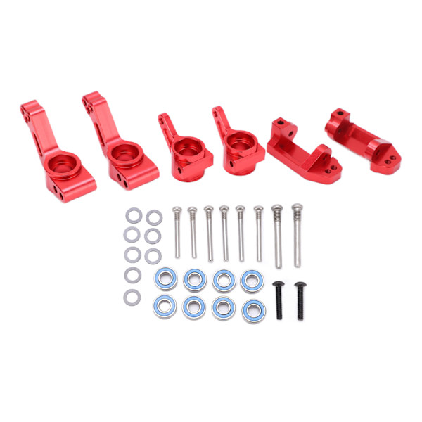Front C Sete Styreblokker Koppblokker Bakakselbærer for Traxxas Slash 2WD 1/10 RC BilRød