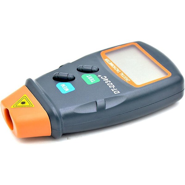 Digitalt turtallsmåler Profesjonell digital turtallsmåler LCD-skjerm Turtallsmåler Tester Rev Counter Autochange Kontaktløs RPM Tach Fontainebleau