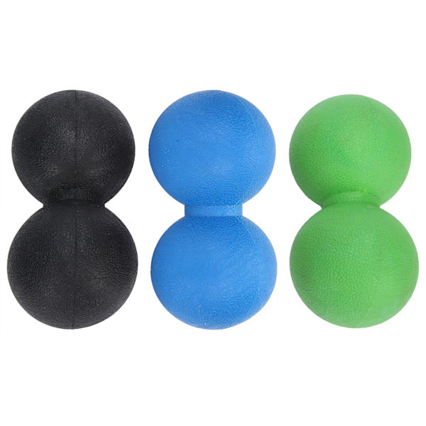 TPR Yoga Massageboll Muscle Relax Bärbar Fitness Body Fascia Set(Svart Grön Blå) Noir + Vert + Bleu