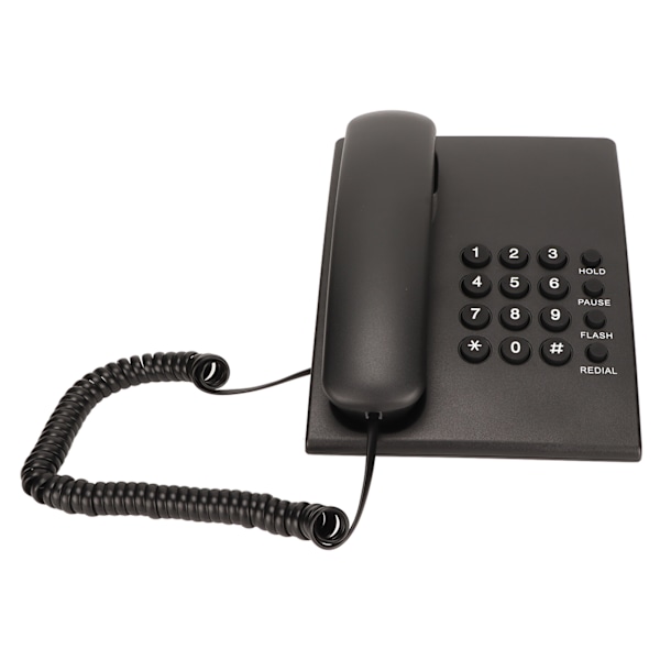 Väggmonterad skrivbordstelefon med sladd, fast telefon för hemmakontor, handsfree, mute-funktion, återuppringning av senaste nummer, P T-läge