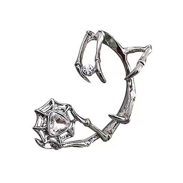 Ørebenklips Mote Elegant Edderkoppnett Sink Sink Elektroplettering Øre Wrap Crawler for Kvinner Jenter