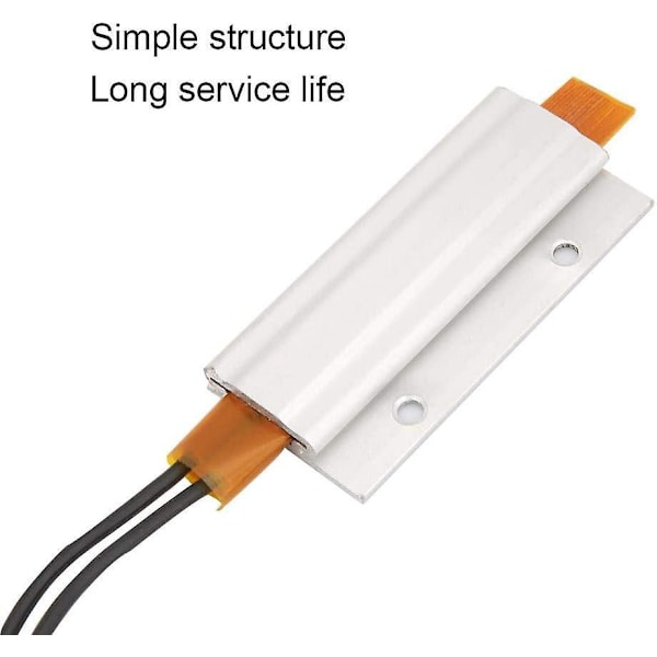 Isolerad PTC Värmeplatta, Säker och Hög Tillförlitlighet Aluminiumhölje PTC Värmeelement Termostatisk Värmeplatta 60×28×7mm(12V/70)