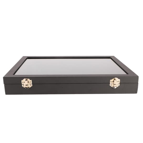 Ring Display Case Organizer med Transparent Lock 100 Fack Smycken Örhängen Bricka Förvaringslåda