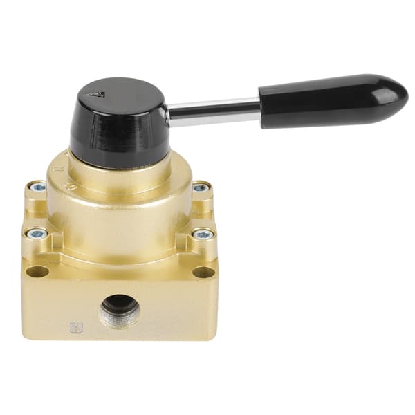 HV-03 G3/8 3 positioner 4-vägs pneumatisk luftflödeskontroll roterande handspaksventil