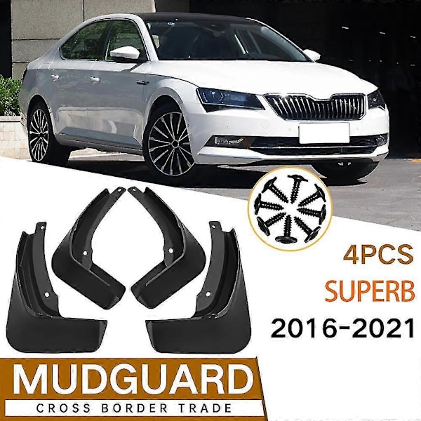 Stænklapper kompatible med Superb 2016-2021 Mudguard Mud Flap Guard Splash Mudguards Biltilbehør