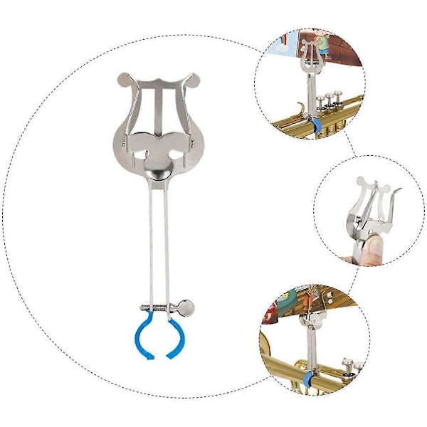 Trompet Lyre Sølv Trompet Lyre og Flip Folder Letvægts Trompet March Lyre Trompet March Musikholder