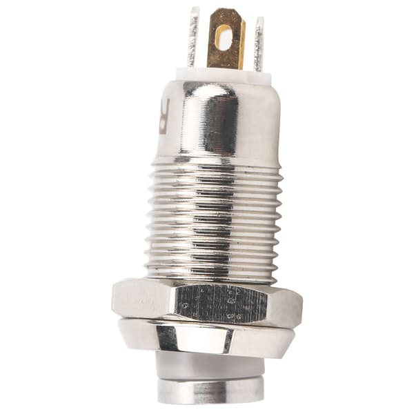8mm Momentan Trykknapp Bryter Vanntett Trykknapp Startbryter med Lys 3VHvit
