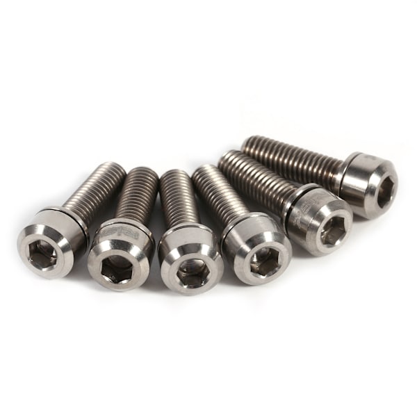 6 deler terrengsykkel M5 x 18 mm titan stammebolter skrue med skive (titan)