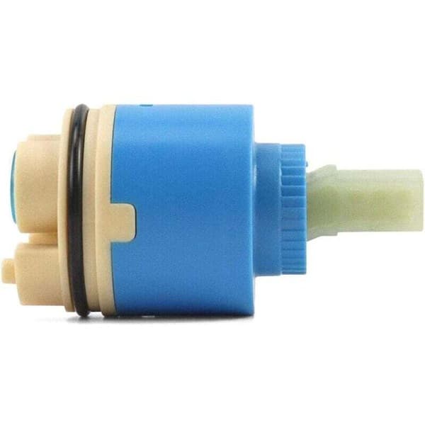 Replacement Ceramic Cartridge, Ceramic for Mixer Taps, Ceramic Cartridge for Kitchen or Bathroom 40 mm, Blue, with Base Blue