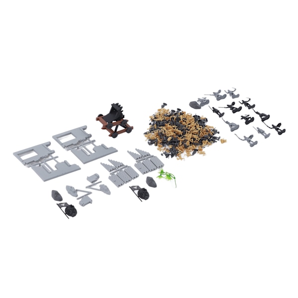 Sotilasmalli toimintahahmo DIY-linna Fort Castle Building Siege Model Toy Set syntymäpäivälahja lapsille