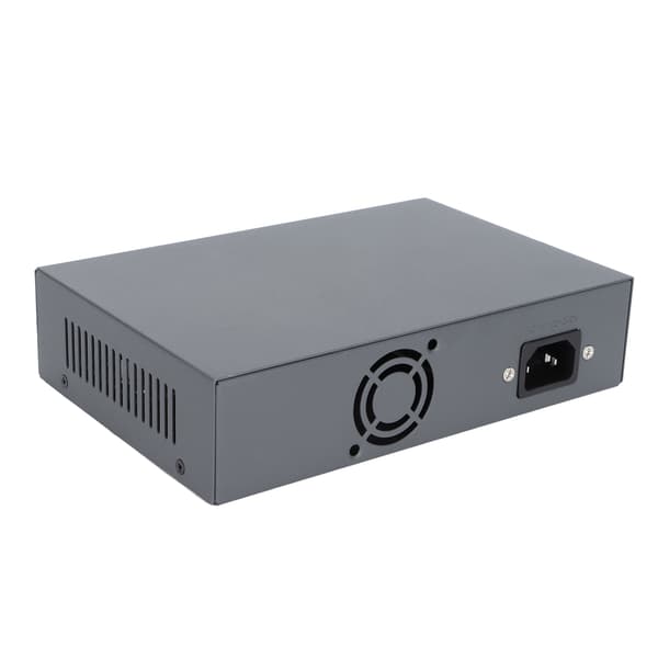 POE Switch IEEE802.3af/at 100Mbps Lille Kompakt Lydløs Desktop Blæserløs 6 Porte POE Switch til Access Point 100‑240VUK Stik