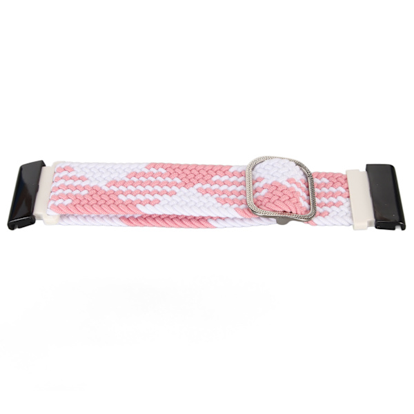 Nylon klockbytesrem elastisk andningsbar vävd justerbar 26 mm spänne klockarmband för Vertix 2 rosa vit