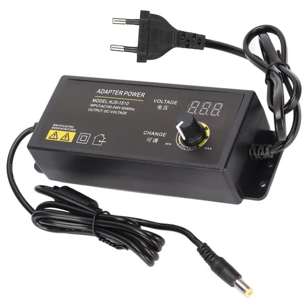 Strömadapter Justerbar Spänningshastighetsreglering 90W 2.5A 3-36V LED Digital Display Adapter 100‑240VEU Plugg