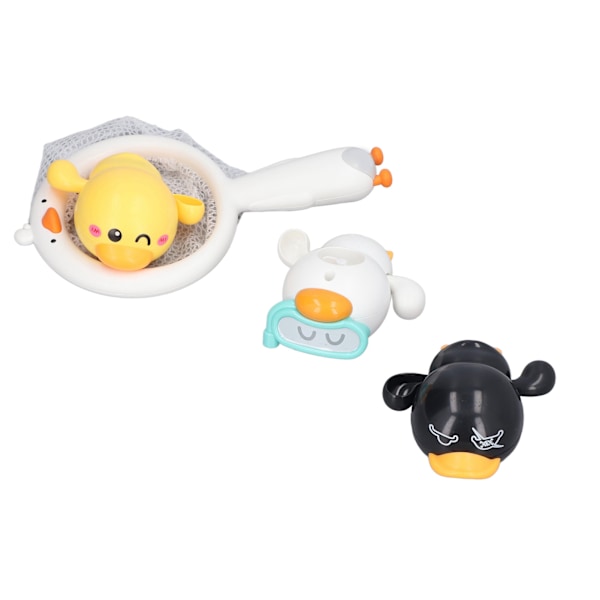 Baby Shower Badleksak 3 Söt Uppdragbara Ankor Scoop Nät Simbassäng Vattenlek Badkar Leksaker