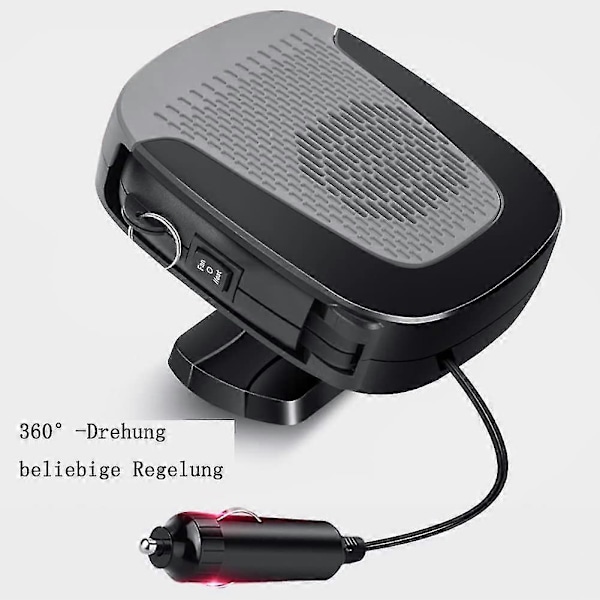 Bilvarmeblæser, 12 V 150 W bil-vintervarmer, justerbar afrimer, elektrisk bilvarmer, blæservarmer, forrude, afrimer -JRzd