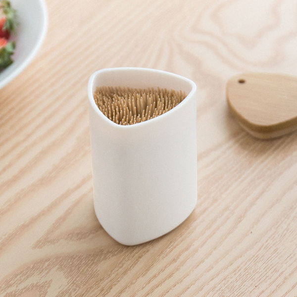 Tandpetare förvaring låda PS Bambu Enkel Modern Tandpetare Dispenser Behållare för Hem Hotell