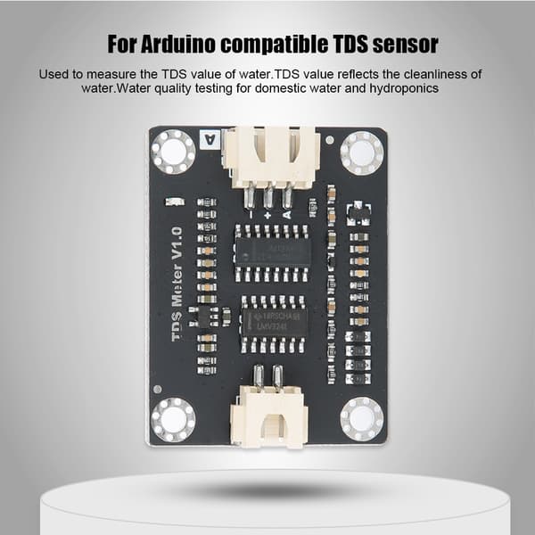 Analog TDS-sensor med 2 prober til kvalitetskontrol af husholdningsvand og hydroponik