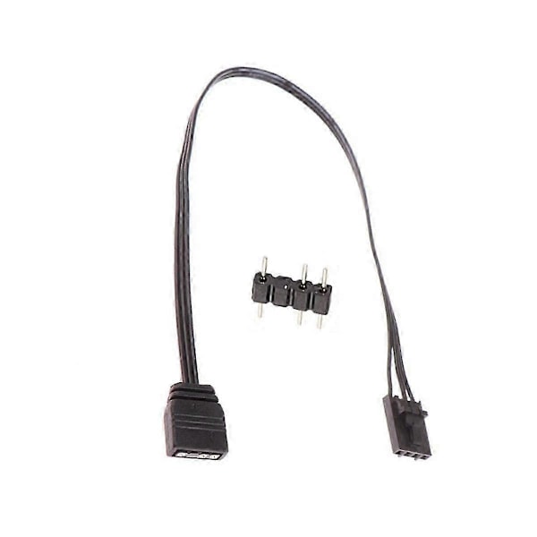 5 kpl yhteensopiva 4-nastainen RGB - Standardi ARGB 3-nastainen 5V Adapteri Liitin RGB-kaapeli 25cm