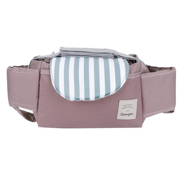 Baby Barnvagn Hängande Väska Organizer Universal Mugghållare Förvaringsväska Barnvagnstillbehör Grön Rand