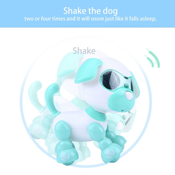 Robot Hunde Kæledyr Legetøj Smart Kids Interactive Walking Sound Pædagogisk gave hvalp LED (grøn)
