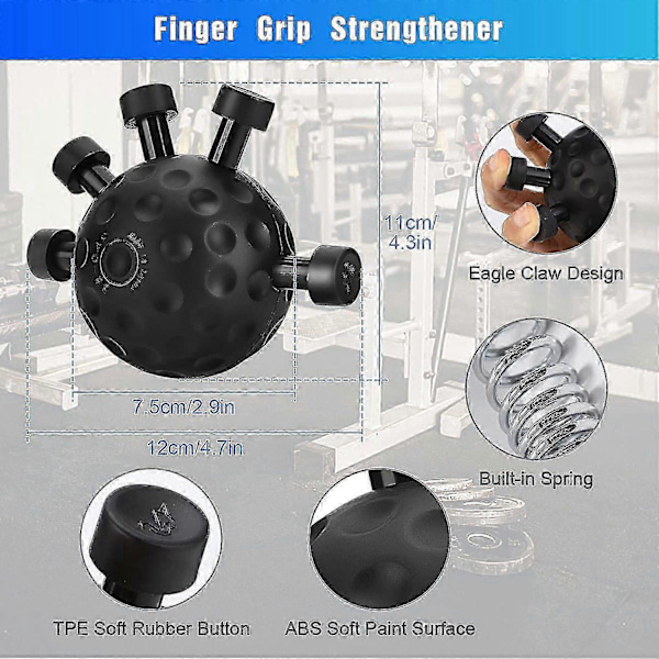 Finger Hand Strengthener Grip, justerbart motstånd Handbollar Gripper Exerciser Strength Trainer,b