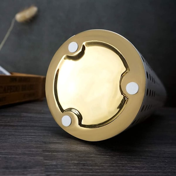 Blomvas 24,5 cm keramisk vitguld dekorativ design