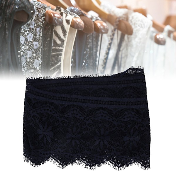 14,5 cm polyester silke kläder broderi spets DIY klänning hantverk tyg kläder dekoration marinblå