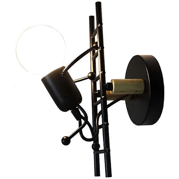 Modern Industriell Vägglampa Inomhus E27 Retro Metall Vägglampa Retro LED Art Deco Sovrum Hall Matsal Kök Matsal - Trappa Trä Sty