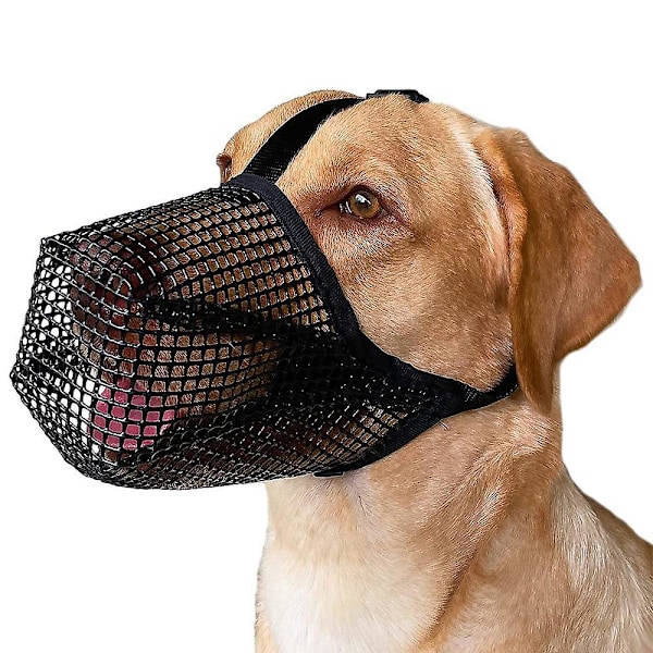 Åndbar blød mesh hundekurv til små, mellemstore og store hunde - Justerbare stropper, bidforebyggelse og beskyttelse mod forgiftet lokkemad