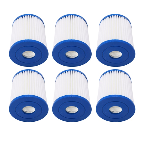 6PCS Vattenpump Filterpatron Ersättning Pool Polyester Filterelement Set