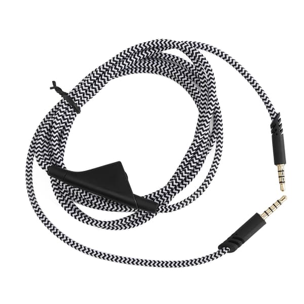 Förlängningskabel för spelheadset, ersättningsflätad hörlursförlängningskabel med volymkontroll för Astro A10 A40 A40TR