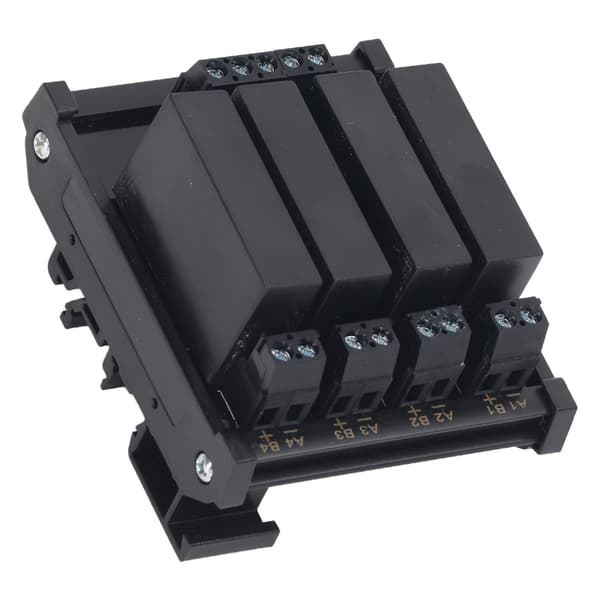 4P DC til DC Relæmodul DIN-skinne Solid State Relæ Fælles Negativ Terminal 3‑32V Indgang 5‑8A 5‑60V Belastning