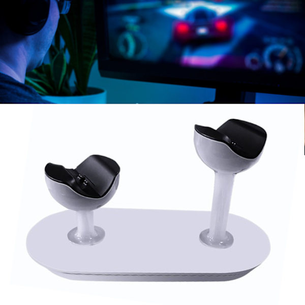 Dubbel laddningsdocka för Switch-kontroller Typ C Snabbladdning LED-indikator Gamepad Laddningsdockningsstation Vit